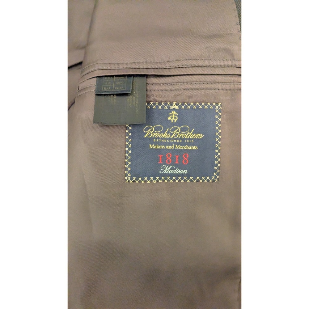 Brooks Brothers Saxxon Makers Merchants Madison Gray Blazer Herringbone USA 48R - Picture 8 of 15